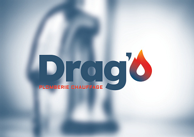 Drag'o - Heating & plumbing services branding flame heating logo plumbing water