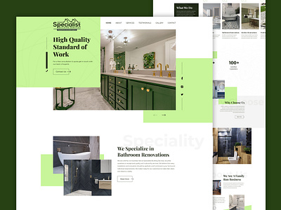 Interior Renovation Website Design branding graphic design ui ux web design