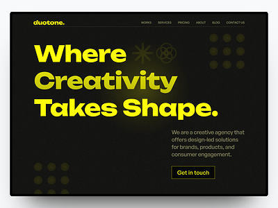 Duotone - Design Agency Website branding design graphic design illustration landing page ui web design website
