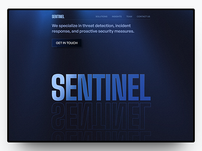 Sentinel - Cybersecurity Website branding design graphic design illustration landing page ui web design website
