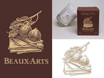 Beaux-Arts box branding classic clean design digital identity branding label lineart package package design simple vintage