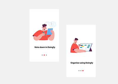 Onboarding screens for Todo work dailyuichallenge design figma ui uiux