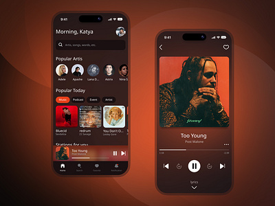 Music App UI app mobile music ui ux