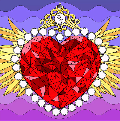 Diamond Heart heart heartillustrator illustration illustrator