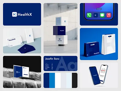 HealthX Logo Design app brand brand identity branding clinic design doctor health health tech healthtech logo logo design medical medicine mobile app patient product design ui ui design website design