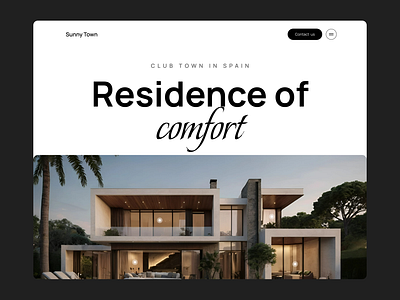 Sunny Town: Real Estate Landing Page animation apartament concept design figma landing page real estate ui websiteconcept