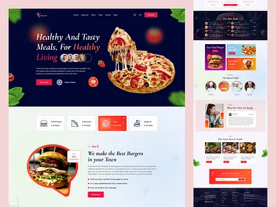 Creative Restaurant Website Design best design food food and drink food app food delivery food delivery service halal homepage design nasim online food restaurant restaurant home restaurant website top ui ux web website design