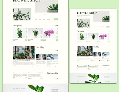 Plant Shop Landing Page Design design landing web