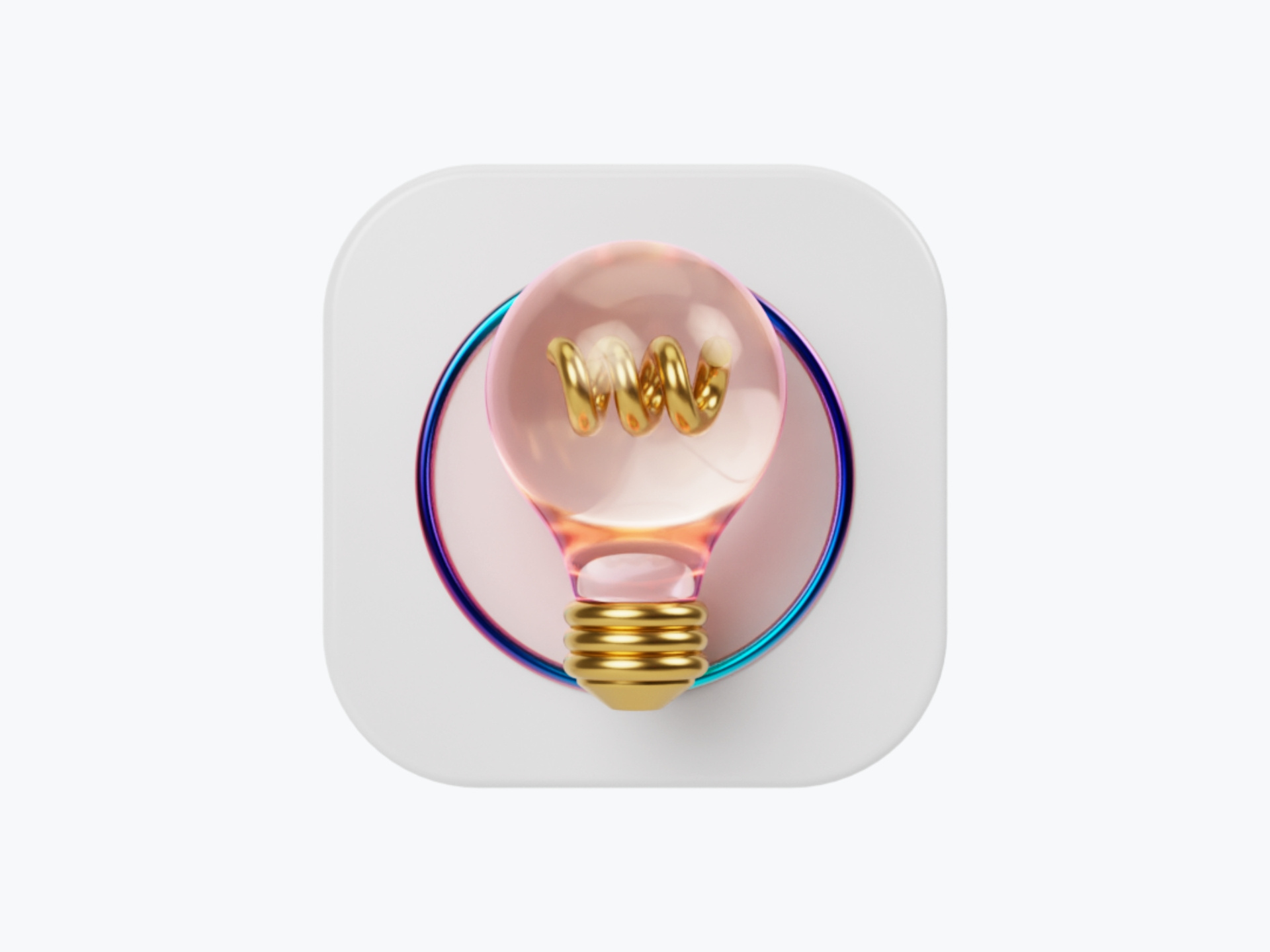 Example of Bulb squared icon - Color