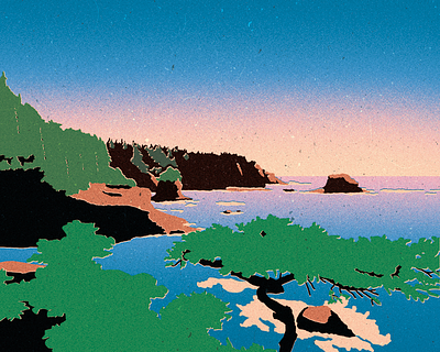 West Coast digital illustration