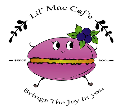 Lil' Mac Cafe Logo illustration illustrator illustratorlogo logo