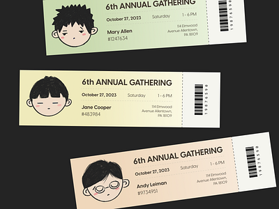 #5 Dokushokai - Tickets and Wristbands beige book club branding concept cozy cute design event friendly green illustration japanese minimal neutral orange ticket ticket design ui ux wristband