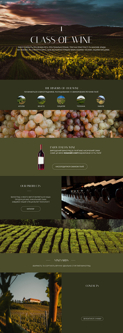 Web version of the wine site