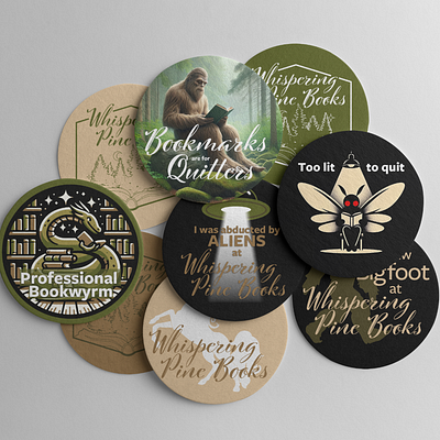 Branding Design: Whispering Pine Books branding design graphic design logo mockups packaging vector