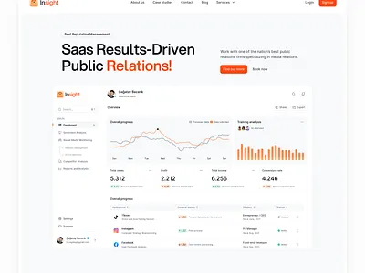 Insight - Hero branding dashboard design graphic design illustration landing landing page logo ui ux