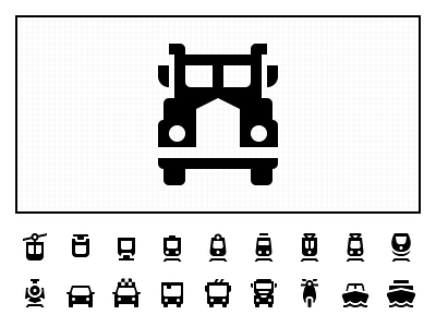 Vehicles Icon Pack cars gliph icon icons illustration pictogram pictograms transport vehicles