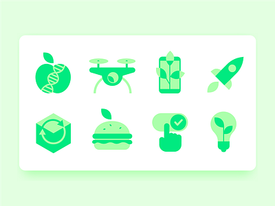 Innovation and sustainability - Duotone Icon Set branding graphic design icons vector