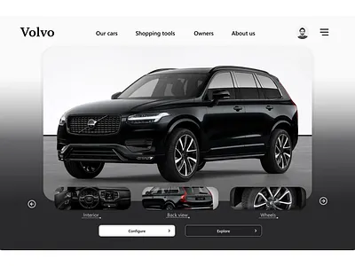 Volvo webdesign aplication branding car design figma graphic graphic design illustration logo mobile mockup new prototype redesign ui user interface ux volvo