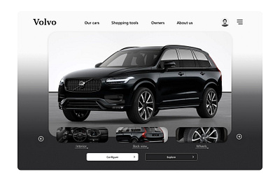 Volvo webdesign aplication branding car design figma graphic graphic design illustration logo mobile mockup new prototype redesign ui user interface ux volvo