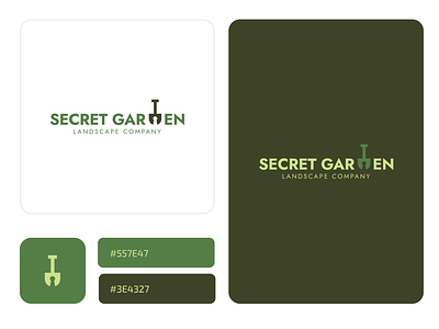 Secret Garden brand branding design garden graphic design identity landscape lock logo logotype secret shovel