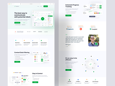 Ai call communication SaaS landing page design ai artificial intelligence clean ui data design landing page saas saas ui saas website software web ui web design web ui web ui design