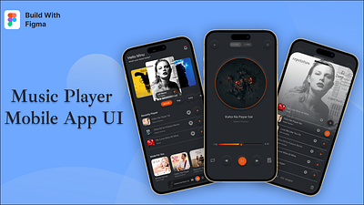 Music Player mobile App UI app design music ui ux