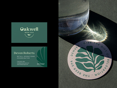 Graphic Design and Business Cards beer brand identity branding design graphic design herbal logo nature print relax spa wellbeing wellness