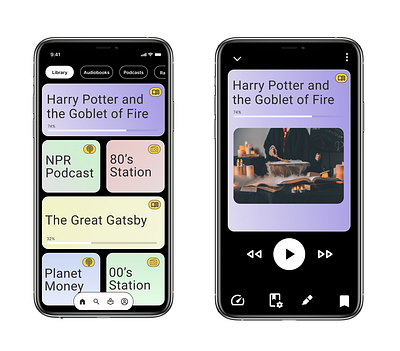 Audiobook App Concept app design mobileapp ui ux