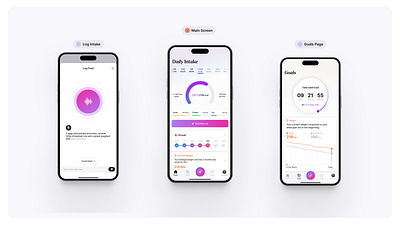 Calorie Tracker Mobile App • powered by AI 3d ai app calorie tracker colorful graphic design mobile mobile app mockup nutrition ui user interface ux