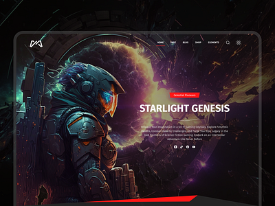 Game Landing Page - Futuristic style 3d esport futuristic style game landing page moba game ui web