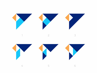 F Lettermark Exploration design exploration f lettermark logo triangle