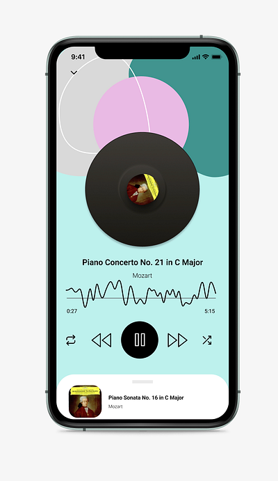 Music App Concept design mobileapp ui ux
