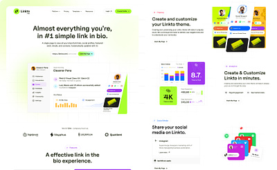 Linked: Website Design creative design landing page modern responsive saas ui ui ux user experience uxui web web design website
