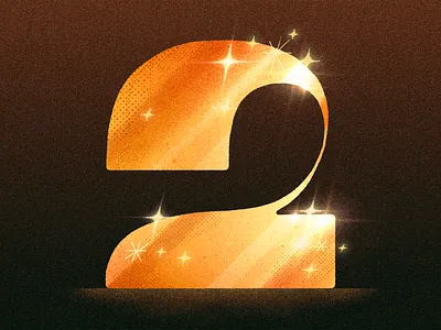 36 Days of Type | 2 2 36 days 36 days of type gold letter 2 lettering number number 2 type type design typography