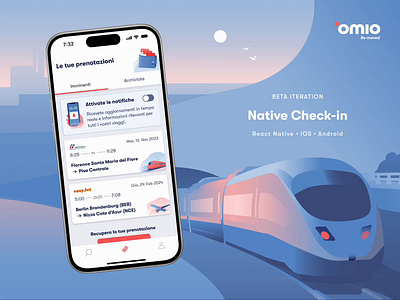 Trenitalia Check-in app design omio product design travel ui ux