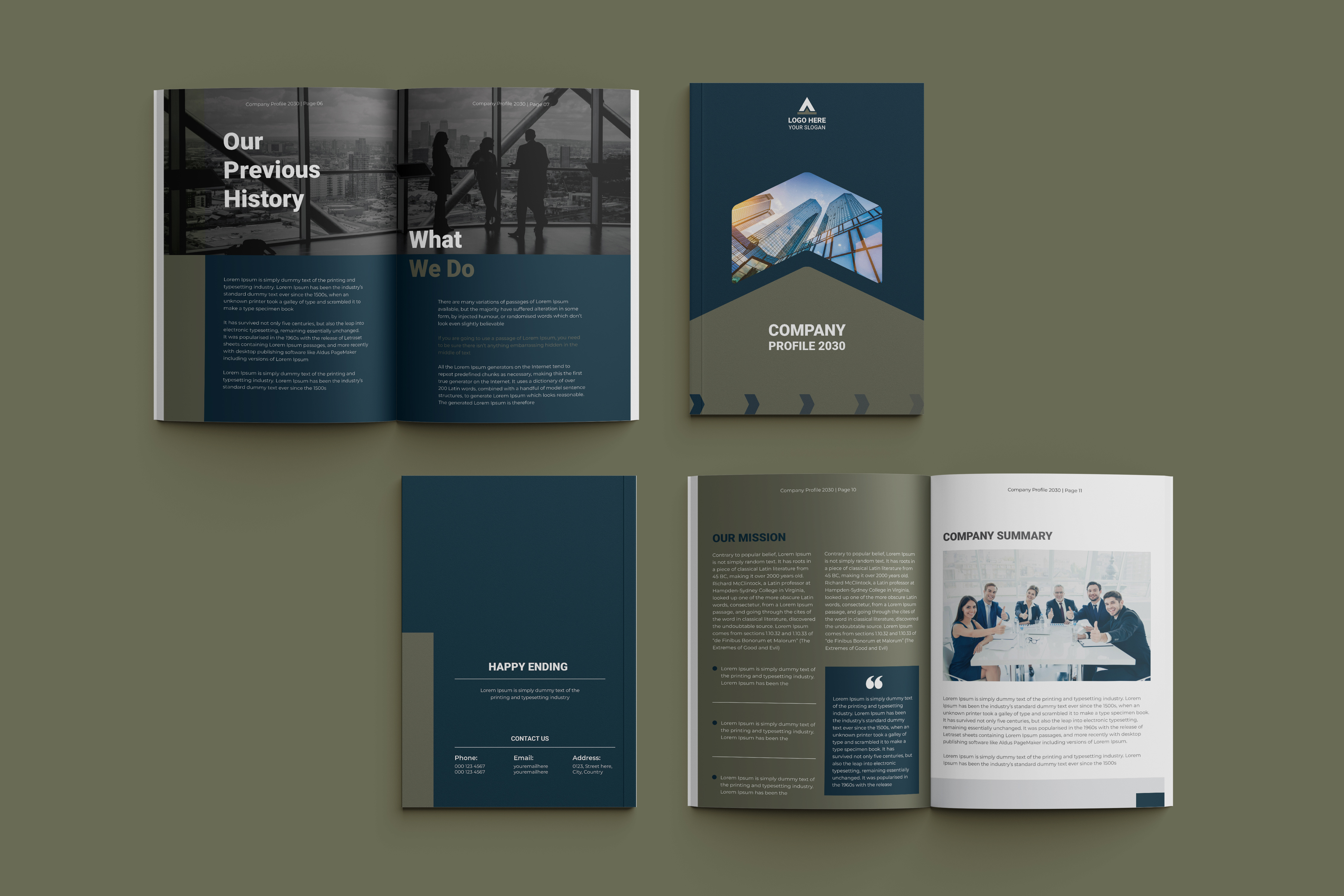 Company Profile Design annual report booklet brand identity branding brochure brochure design business card company profile corporate design graphic design graphic designer indesign layout magazine print printing template