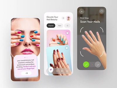 Nails Beauty App beautiful beauty colors face fashion finger hand logo makeup mobile nail nails nails beauty nailsart nailspolish product trend ui ux