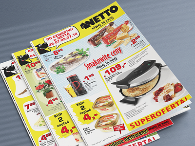 Gazetki reklamowe Netto branding graphic design