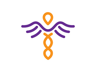 Caduceus Logo best branding caduceus doctor health hospital line location logo logo designer medical medicine minimal purple snake surgery symbol top trend wing