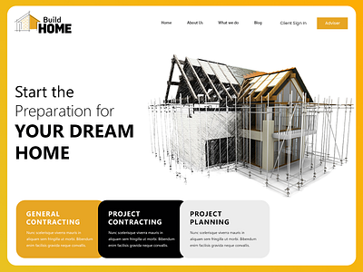 Home Construction | Home Builder admin architect building construction contractor design graphic design home home builder landing page layout motion graphics typography ui ux website