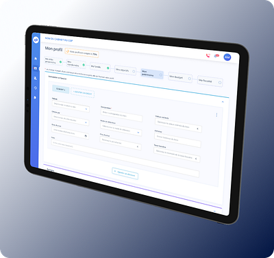Nexus en tablette design praphic design ui ux
