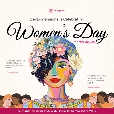 Women's Day, March 8 Social Media Post graphic design graphic design post social media design social media post social post womens day womens day post
