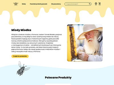 Redesign strony tomekmiodek.pl graphic design miody projek strona ui