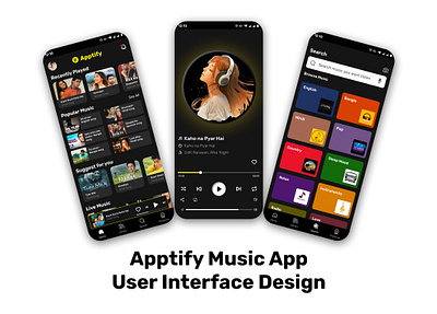 Music App User Interface Design android music apple music mobile app music app online music spotify user interface