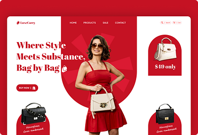 Ladies Bag Landing Page landing page ui ux web design