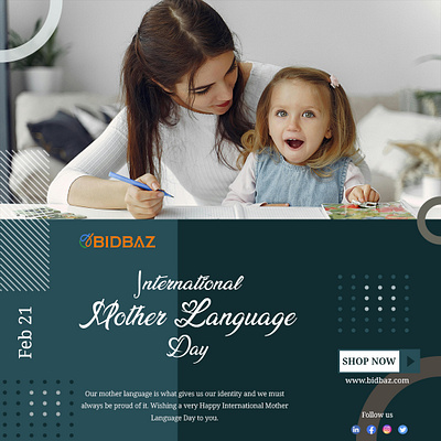 International Mother Language Day branding design graphic design wish post