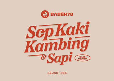 Sop Kaki Kambing & Sapi Babeh 78 design golden ratio graphic design iconic illustration logo logo design logotype typography