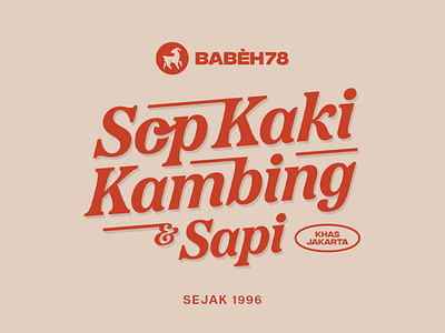 Sop Kaki Kambing & Sapi Babeh 78 design golden ratio graphic design iconic illustration logo logo design logotype typography