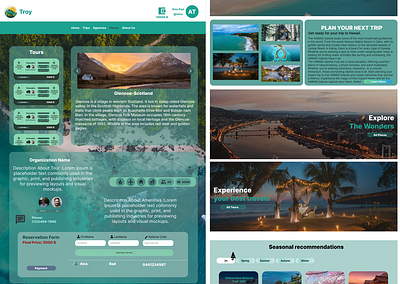 Troy Project , Tour booking website figma reserve tour tour travel troy ui ui design website website design