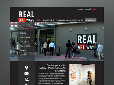 My first website design EVER #2014 art cinema design gallery graphic design grid layout logo ui website